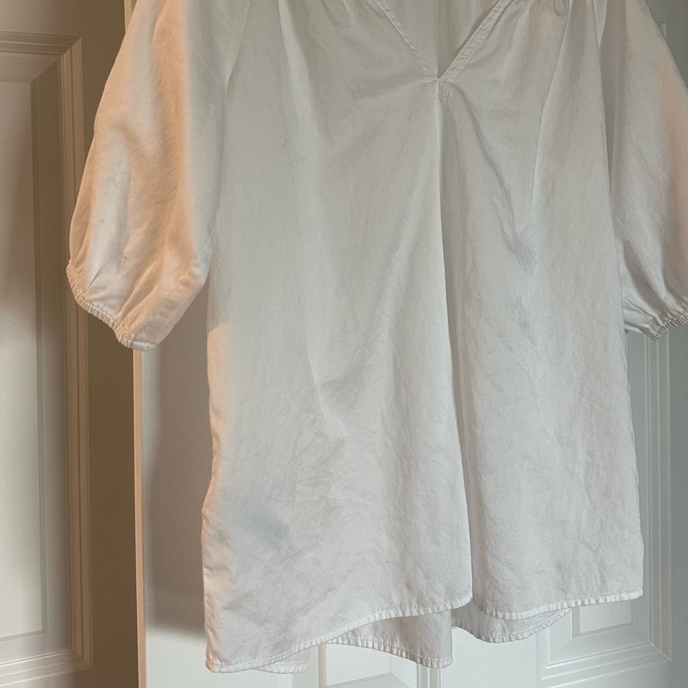 Ann Taylor Loft Medium White Blouse - Picture 3 of 9